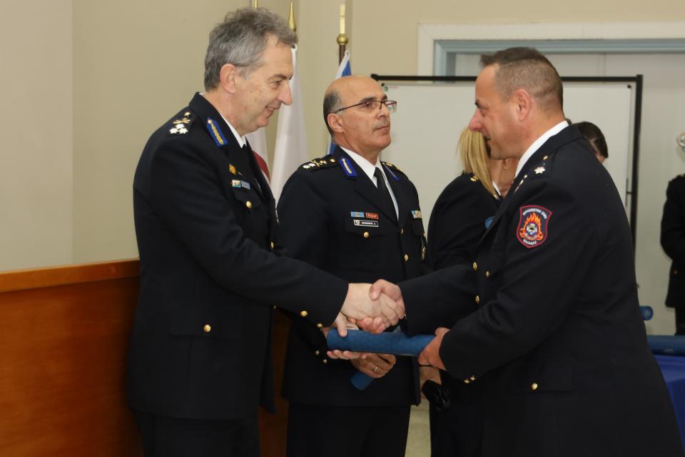 Τελετή ορκωμοσίας αποφοίτων Ανθυποπυραγών του Ειδικού Τμήματος Πυρονόμων της Σχολής Επιμόρφωσης και Μετεκπαίδευσης της Πυροσβεστικής Ακαδημίας