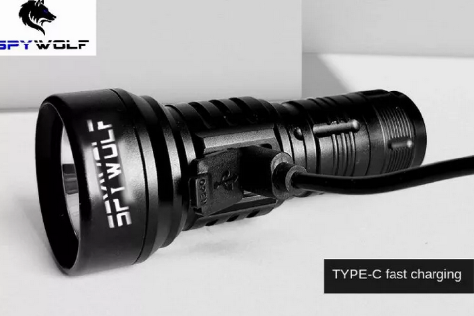 Spywolf Helios Πανίσχυρος Επαναφορτιζόμενος Επαγγελματικός Φακός LED από την IDEA HELLAS