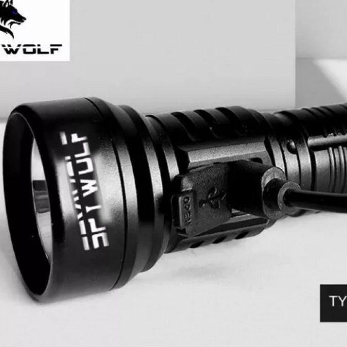 Spywolf Helios Πανίσχυρος Επαναφορτιζόμενος Επαγγελματικός Φακός LED από την IDEA HELLAS