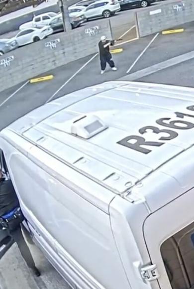 Man with Rifle Shot by CA Officers in Secure Police Parking Lot