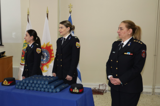 Τελετή ορκωμοσίας αποφοίτων Ανθυποπυραγών του Ειδικού Τμήματος Πυρονόμων της Σχολής Επιμόρφωσης και Μετεκπαίδευσης της Πυροσβεστικής Ακαδημίας