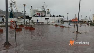  Προβλήματα στην Λήμνο από την συνεχή βροχόπτωση