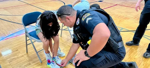 Dallas Police Provide New Shoes to More Than 500 Kids