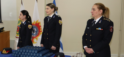 Τελετή ορκωμοσίας αποφοίτων Ανθυποπυραγών του Ειδικού Τμήματος Πυρονόμων της Σχολής Επιμόρφωσης και Μετεκπαίδευσης της Πυροσβεστικής Ακαδημίας