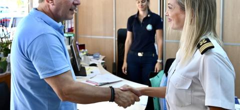 Επίσκεψη του Υπουργού Ναυτιλίας και Νησιωτικής Πολιτικής Μιλτιάδη Βαρβιτσιώτη στο Λιμεναρχείο Σαρωνικού 