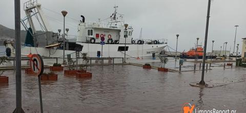  Προβλήματα στην Λήμνο από την συνεχή βροχόπτωση
