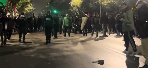 Τεταμένη ατμόσφαιρα στο κέντρο της Θεσσαλονίκης μετά την πορεία για το Πολυτεχνείο