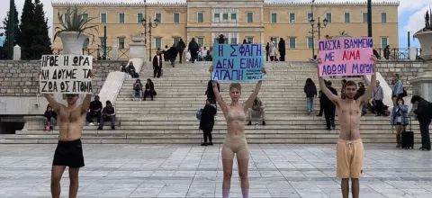 Διαμαρτυρία vegan στο Σύνταγμα